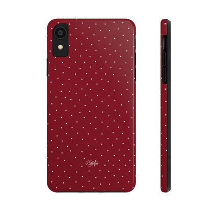 Maroon Polka Dots Tough Case