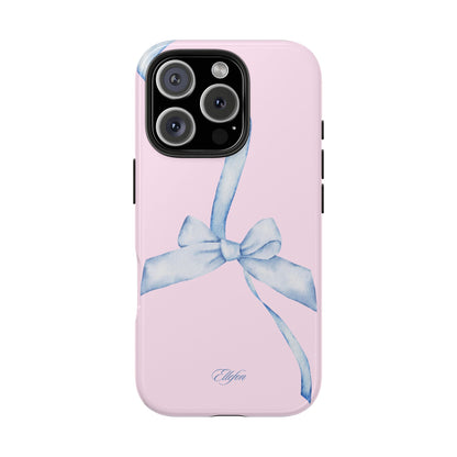 Blue Bow Pink Tough Case