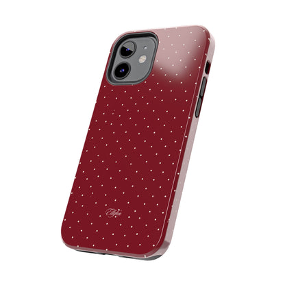 Maroon Polka Dots Tough Case