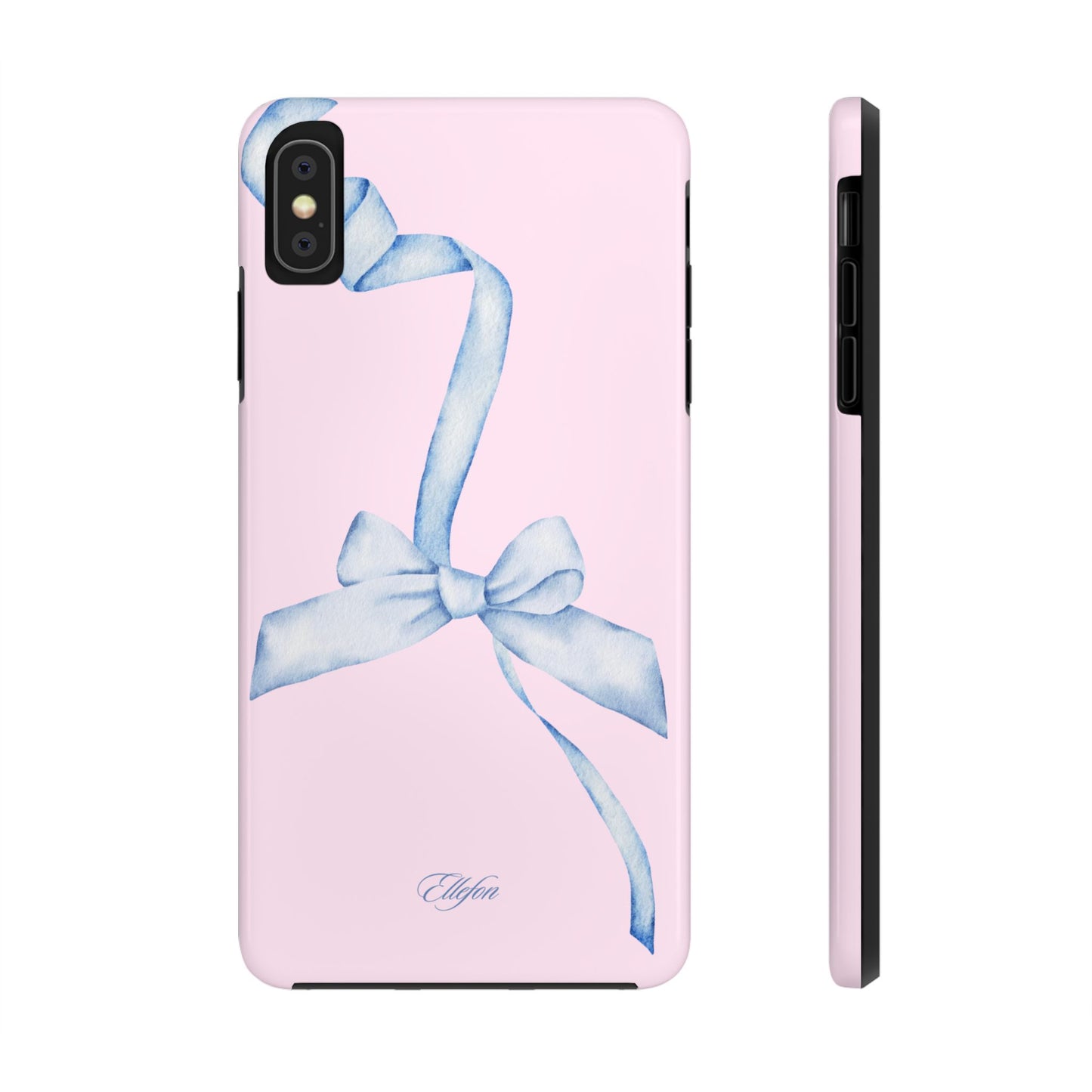 Blue Bow Pink Tough Case