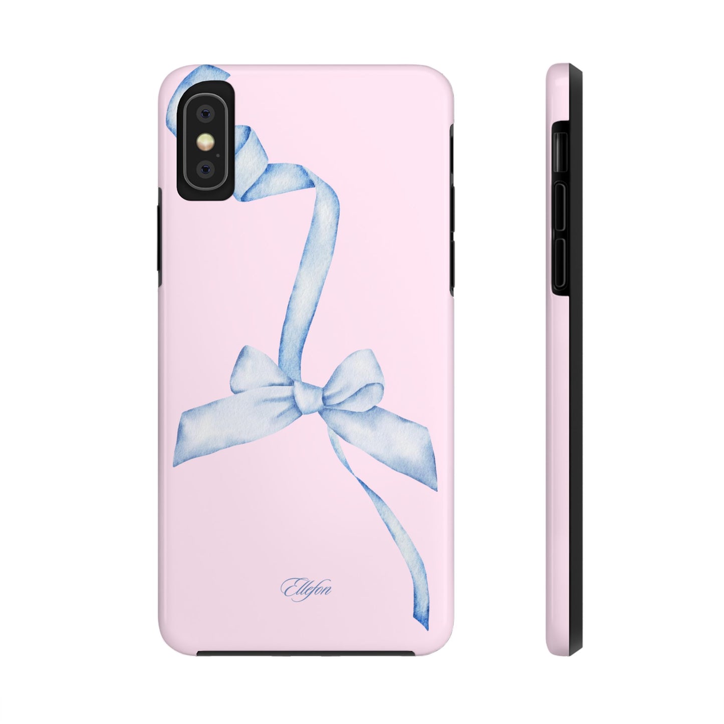 Blue Bow Pink Tough Case