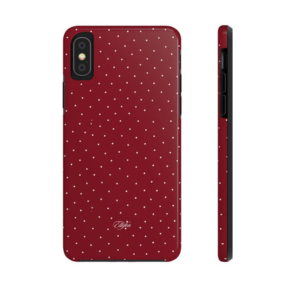 Maroon Polka Dots Tough Case