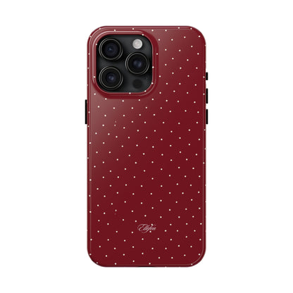 Maroon Polka Dots Tough Case