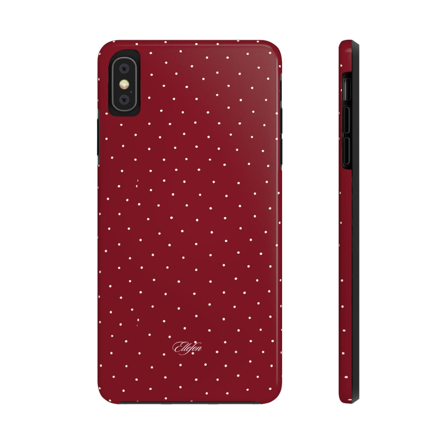 Maroon Polka Dots Tough Case