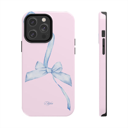 Blue Bow Pink Tough Case