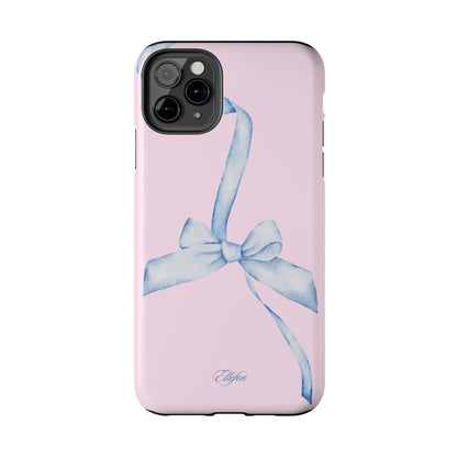 Blue Bow Pink Tough Case