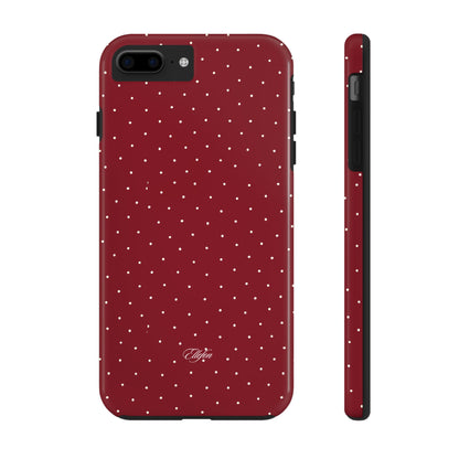 Maroon Polka Dots Tough Case