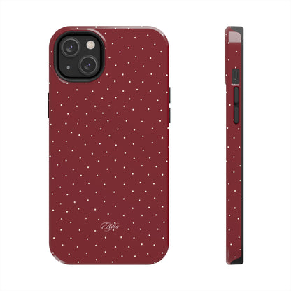 Maroon Polka Dots Tough Case