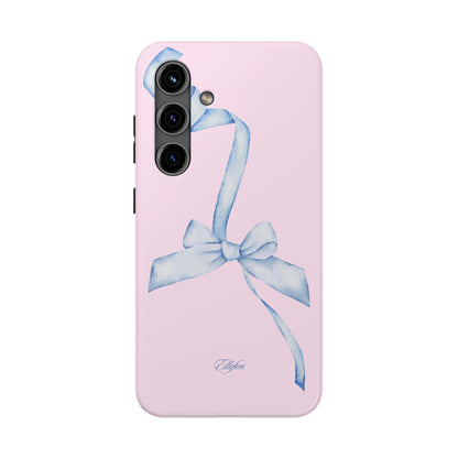 Blue Bow Pink Tough Case