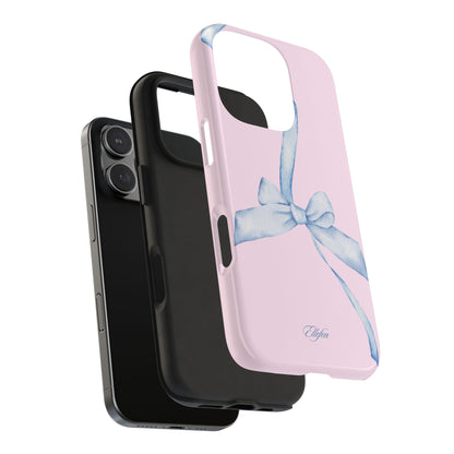 Blue Bow Pink Tough Case