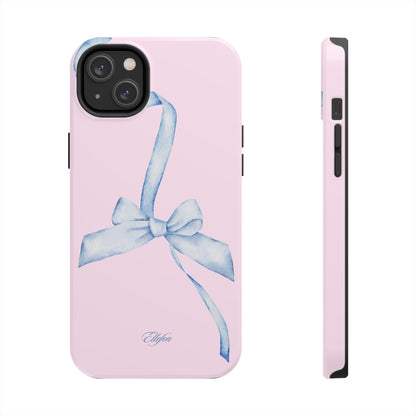 Blue Bow Pink Tough Case