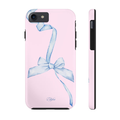 Blue Bow Pink Tough Case