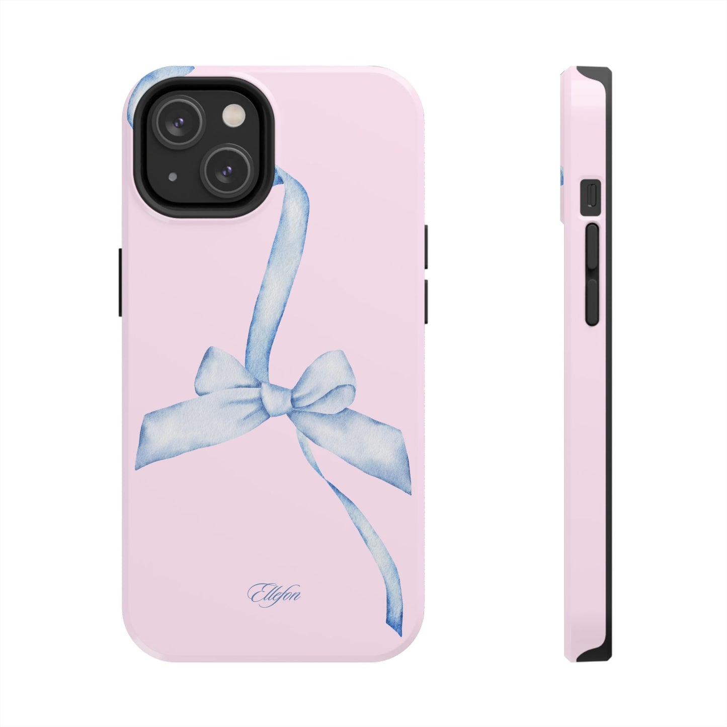 Blue Bow Pink Tough Case