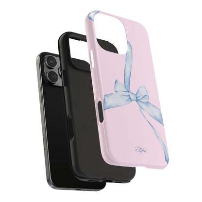 Blue Bow Pink Tough Case