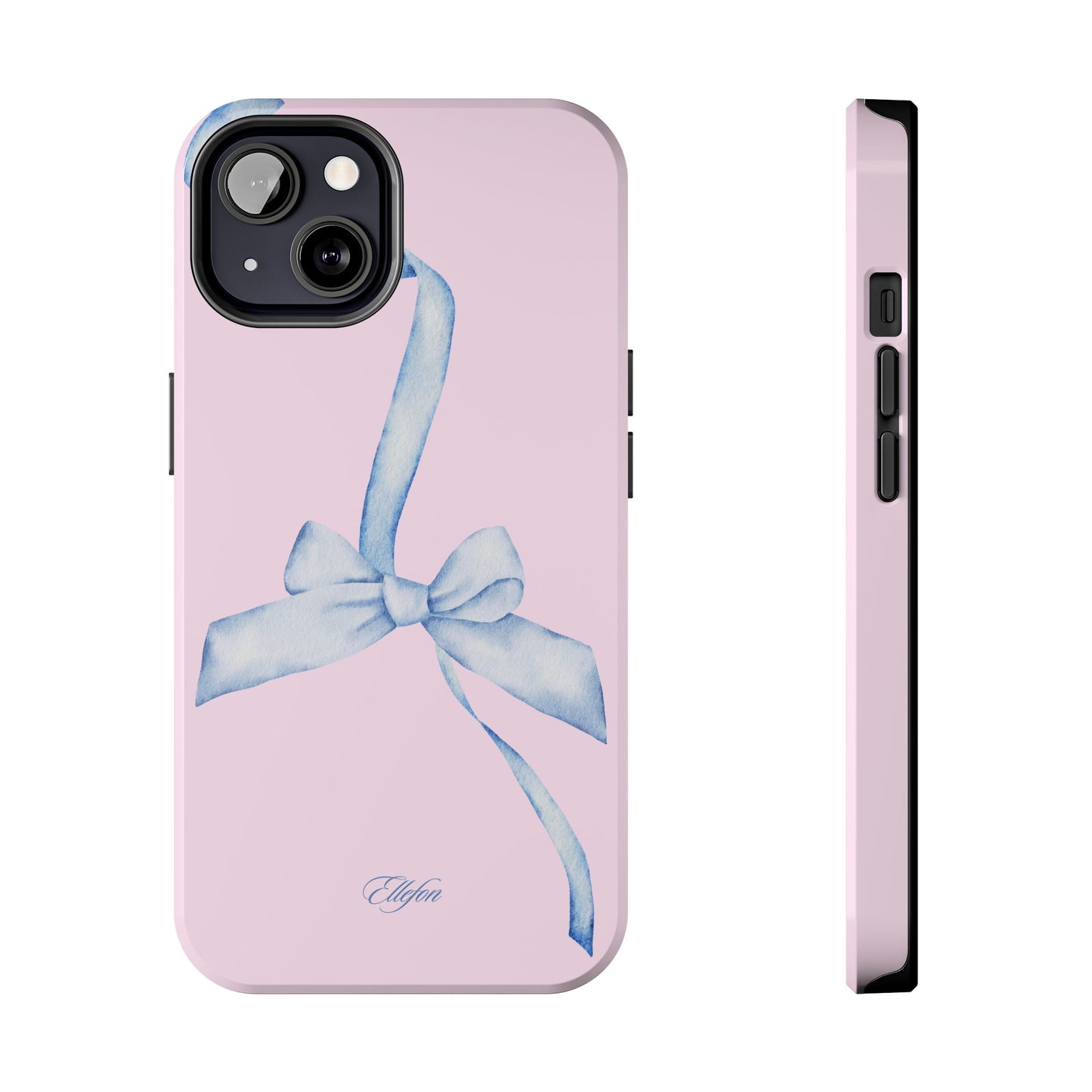 Blue Bow Pink Tough Case