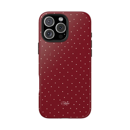 Maroon Polka Dots Tough Case