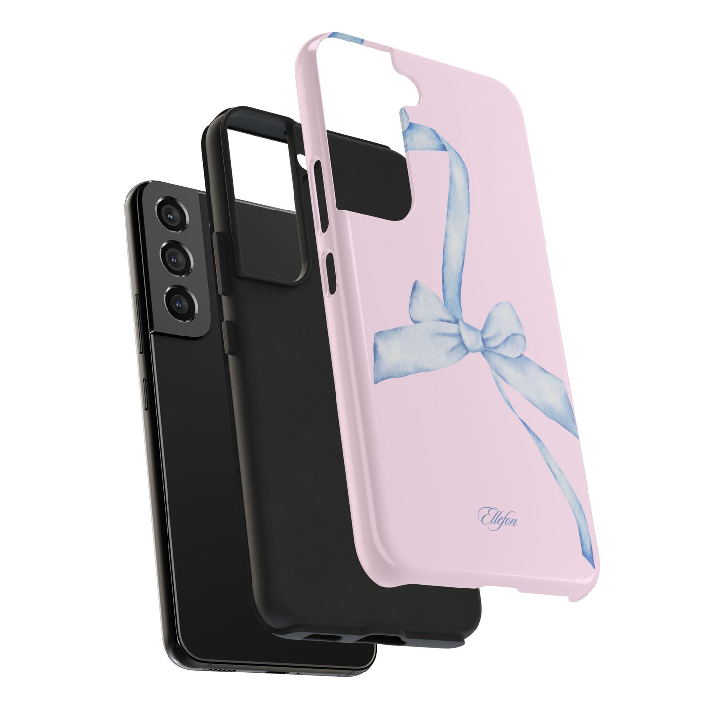 Blue Bow Pink Tough Case