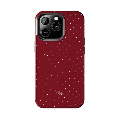 Maroon Polka Dots Tough Case