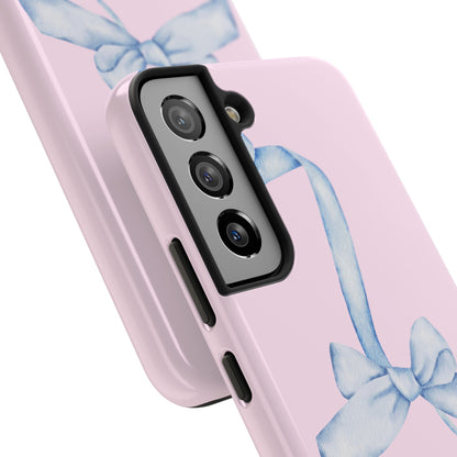 Blue Bow Pink Tough Case