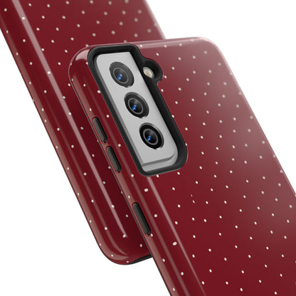 Maroon Polka Dots Tough Case