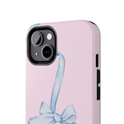 Blue Bow Pink Tough Case